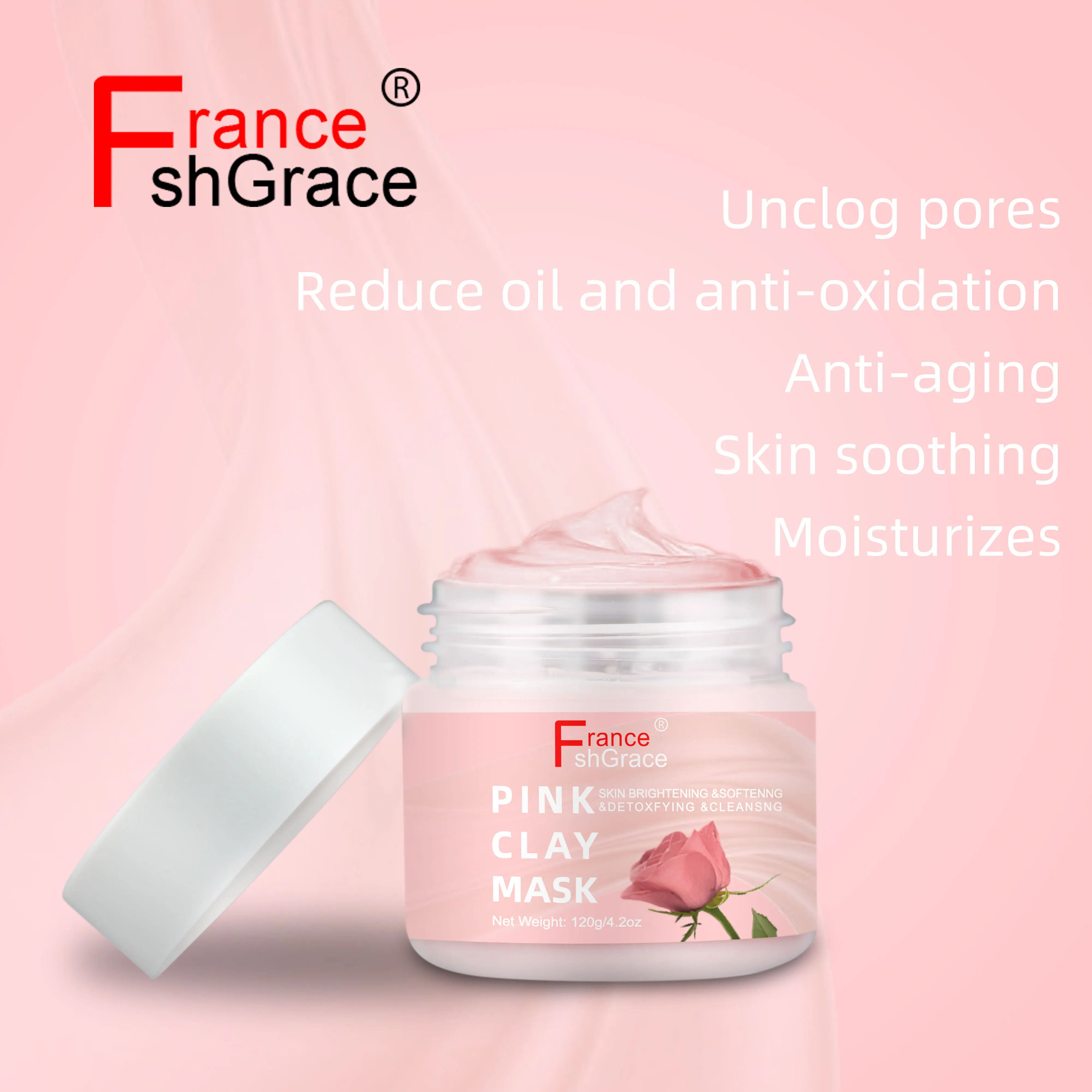 Pink Clay Mask Organic Natural Rose Clay Purify And Brighten Your Skin