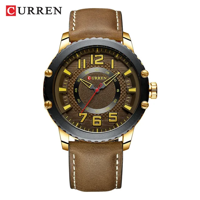 

curren 8341 Leather Watches Mens Top Brand CURREN Fashion Men's Clock Causal Business Quartz Wristwatch Gift Relogio Masculino