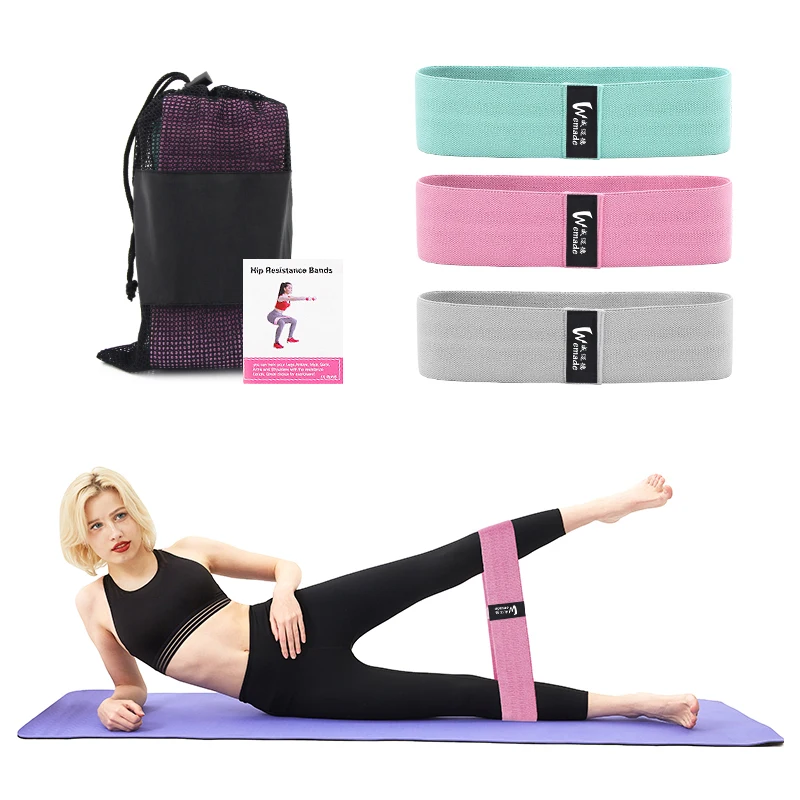 

Wholesale home gym fitness cotton exercise resistance bands set
