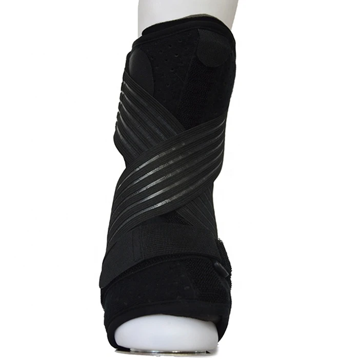

Best sell adjustable comfortable Recovery Leg Lace Up Sport Ankle Support Brace, Black