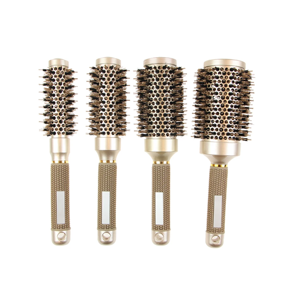 

Masterlee Brand Wholesale detangling hair brush Nano Bristle Ceramic Brush Round brush, Gold