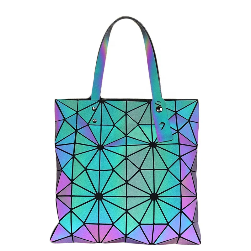 

Waterproof Reflective Handbag Luminous Geometric Evening Bags For Women