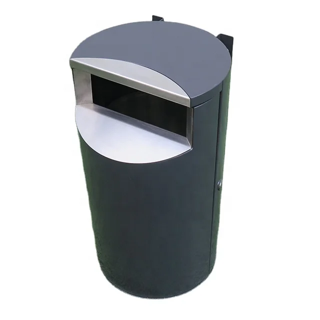 Outdoor Street Modern Design Trash Can Stainless Steel Hanging Recycle