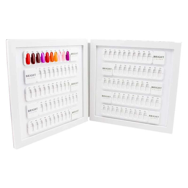 

120 Colors Nail Tips Display Book DIY Nail Art Showing Shelf Gel Nail Polish Color Card Chart Painting Dedicated Display Board