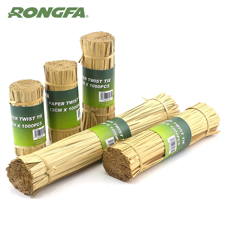 

Biodegradable 4mm plant paper twist ties kraft paper twist ties for garden, Natural kraft paper or any colors as customers need