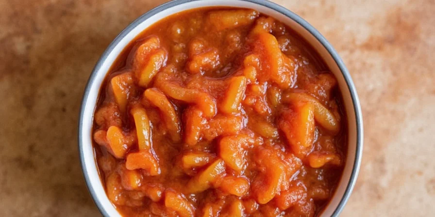 Jar of homemade sweet pepper relish