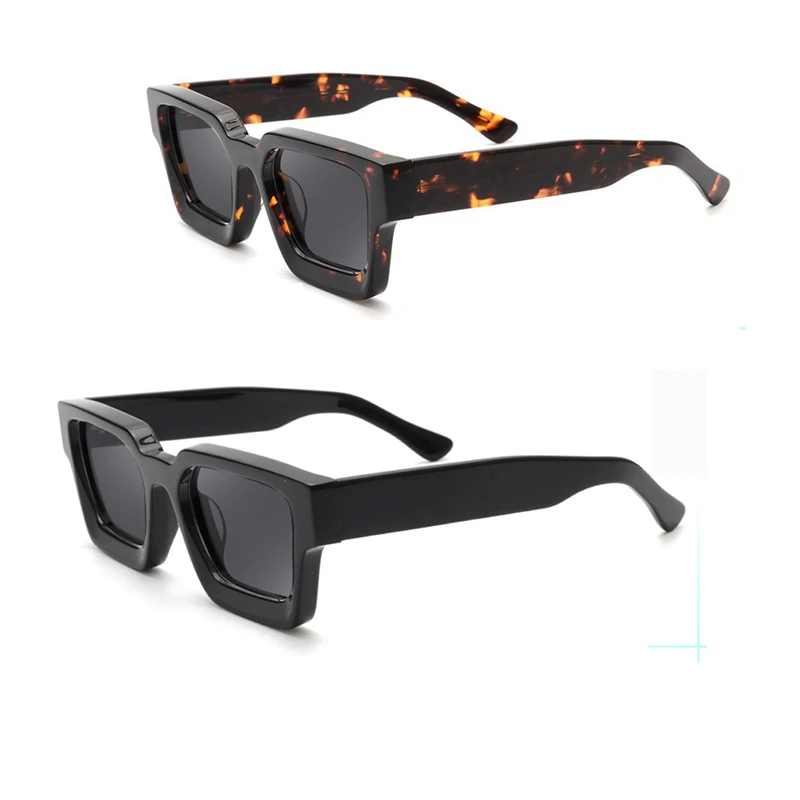 

1439s Sunglasses Polarized Shades Vintage Fashion Thick Acetate Sunglasses 2023 Black Retro Frames Acetate Eyewear Men And Women