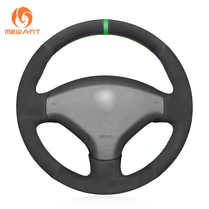 

Hand Stitching Custom Black Suede Steering Wheel Cover for Peugeot 308 SW 5008 2007-2017