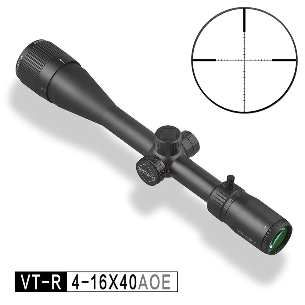 

Discovery Hunting Riflescope VT-R 4-16X40AOE Tactical Scope Mil Dot Illuminated Reticle 25.4mm Tube Optic Sight Fit .22LR Airgun