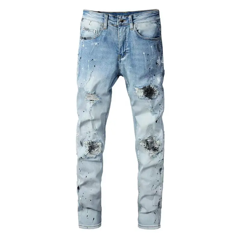 

Amazon hot sale style mixed styles jean denim high quality stretchy denim men jeans, Picture