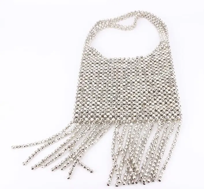 

Beaded Box Tassel Totes Bag Women Party Vintage Acrylic Plastic Handbag Summer Luxury Brand Evening Bag Wholesale, 1 colors