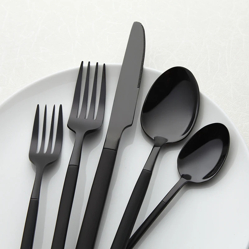 

New Style Mirror Polish Stainless Steel SS304 18-10 Flatware Set sliver Cutlery With High Quality, Silver