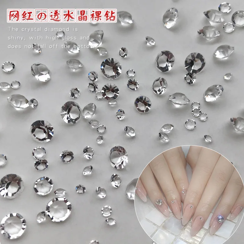 

High Quality 10g Nail Rhinestone Clear White Diamond Nail Decoration