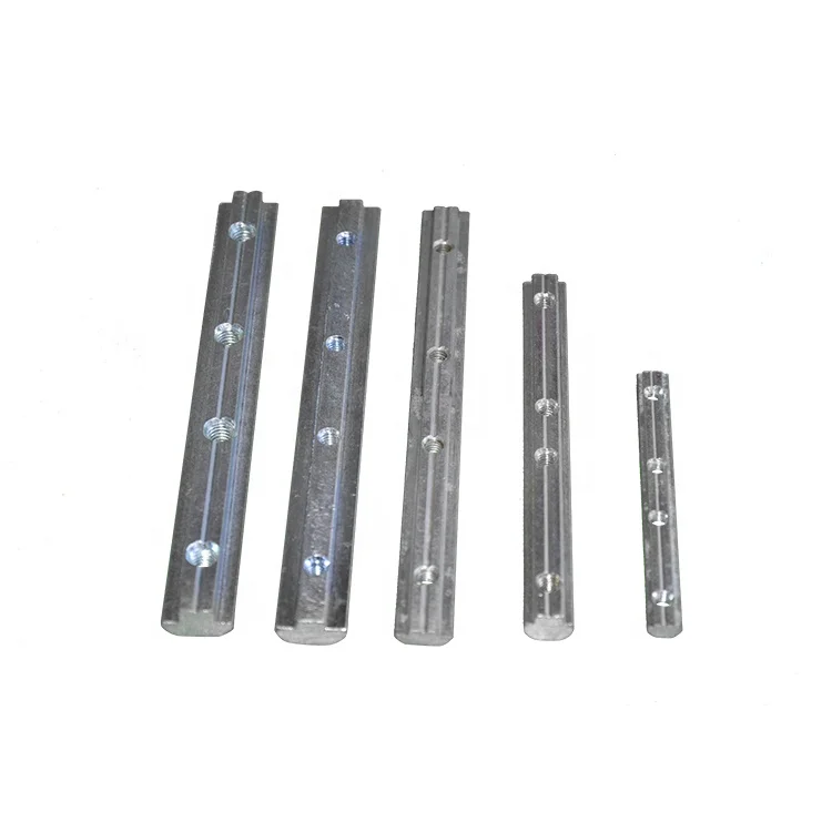 M6 M8  track bracket aluminum profile slot  liner slide connector with 5 hole for led pixel point light