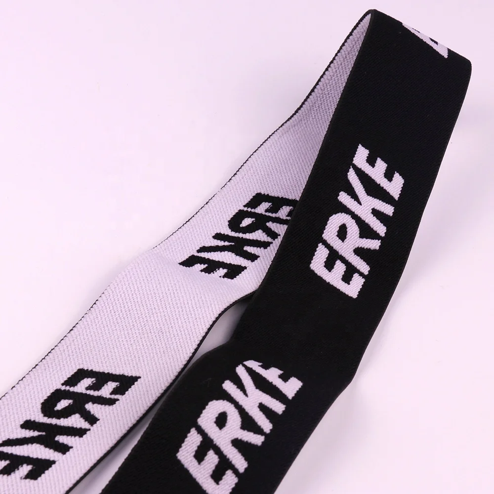 

Free Sample YUANXING Custom 40mm Polyester Wide Black And White Garment Flat Elastic Band Webbing, Accept customized