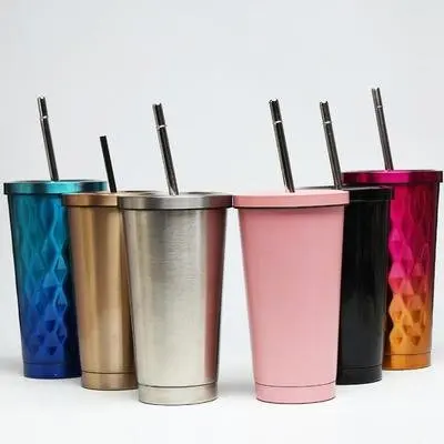 

304 Stainless Steel double wall stainless steel coffee mug, Customized color acceptable