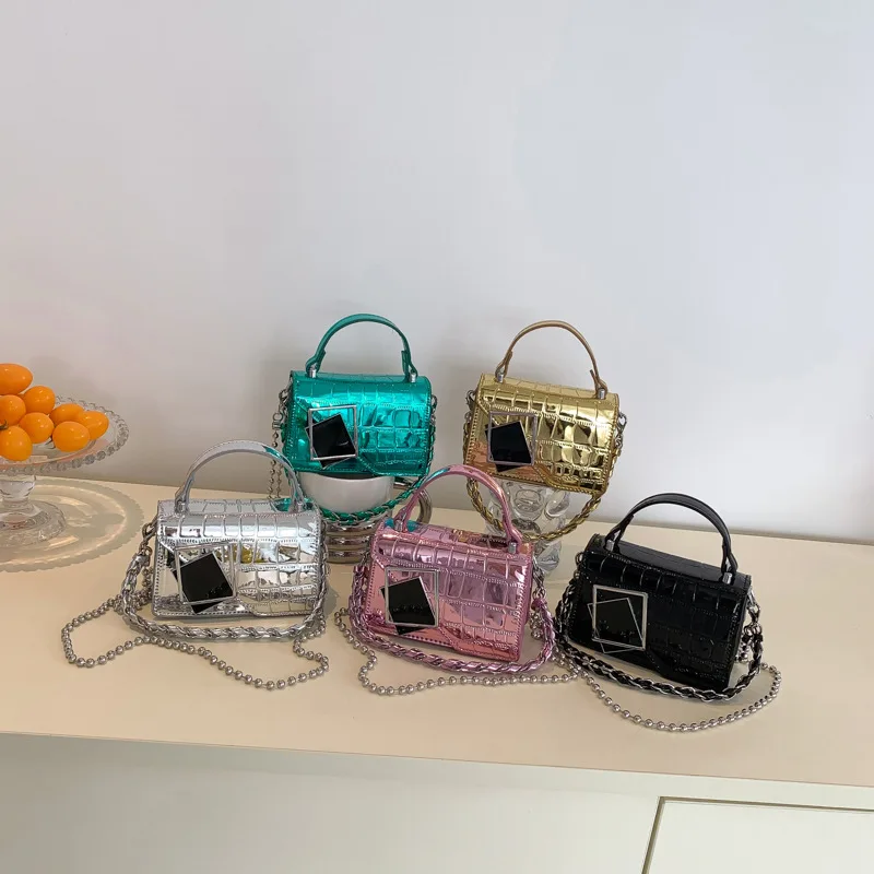 

Fashion patent leather mini hand bag chain small purse and handbag wholesale luxury bags top quality 2023