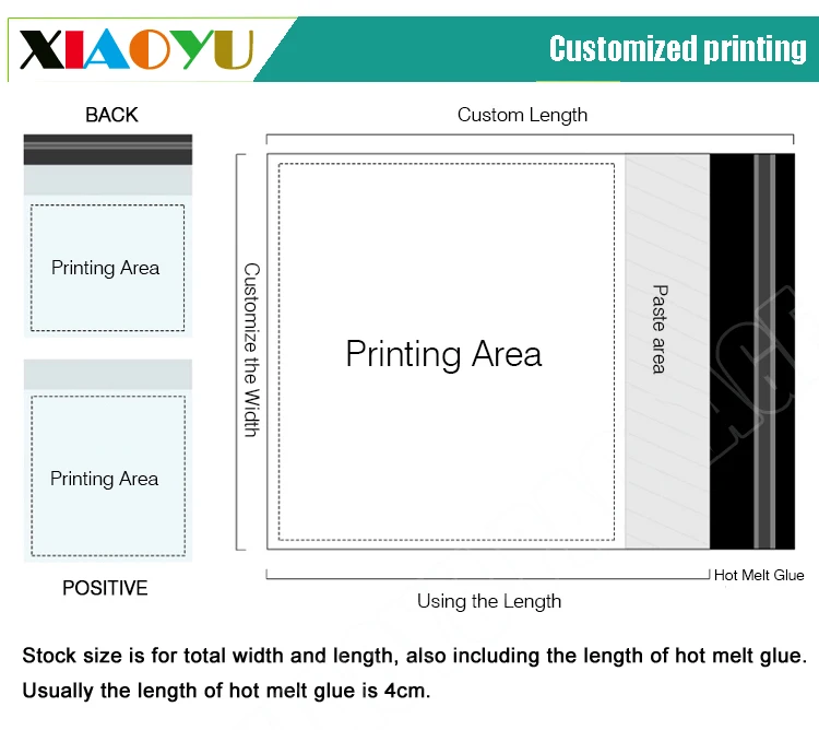 Custom Logo Black Plastic Personalized Poly Cute Free Shipping Bags For