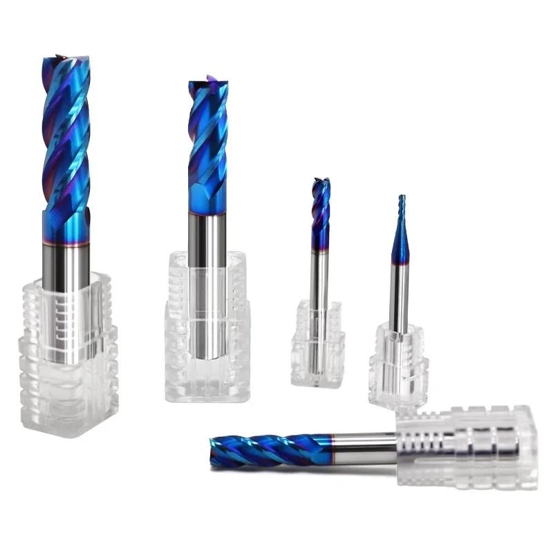 

HRC45 HRC55 HRC63 frezeler price hot sale cnc milling cutter 1*50 4 flutes carbide end mill cutting tool Fresa De Topo