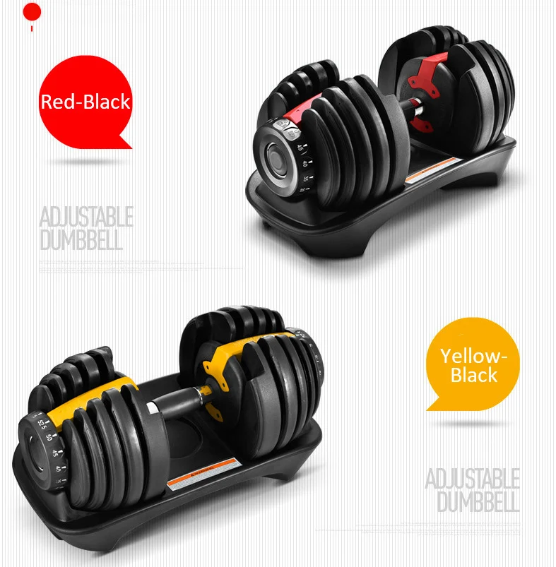 

24kg 52.5LB gym Fitness Equipment Adjustable Dumbbell For Body Building custom dumbbell adjustable 40kg, Black