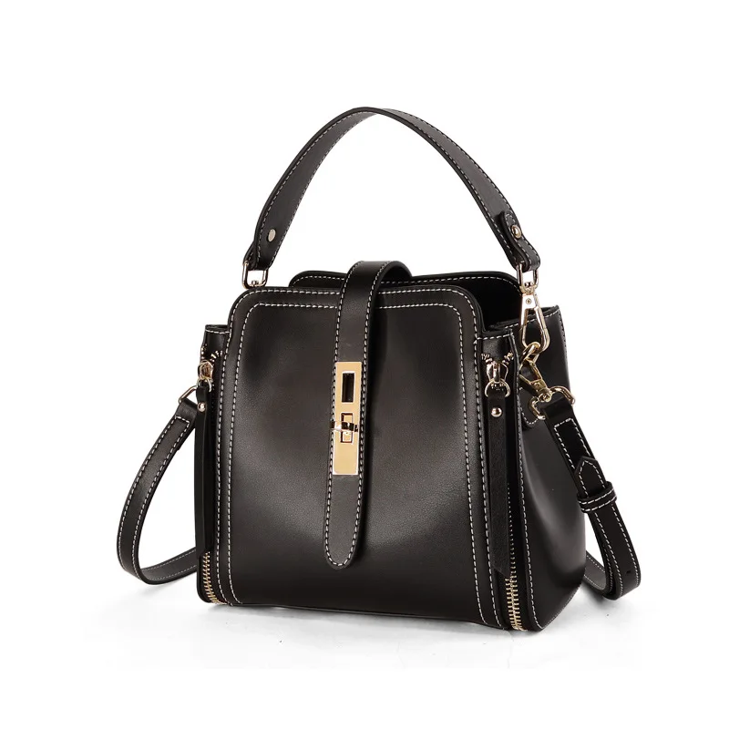 

China Wholesale Trending Products 2019 New Arrivals Cowhide Leather Hand Bags Women Purses Handbags