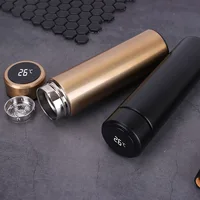 

smart stainless steel water bottle LED temperature display vacuum flask thermos