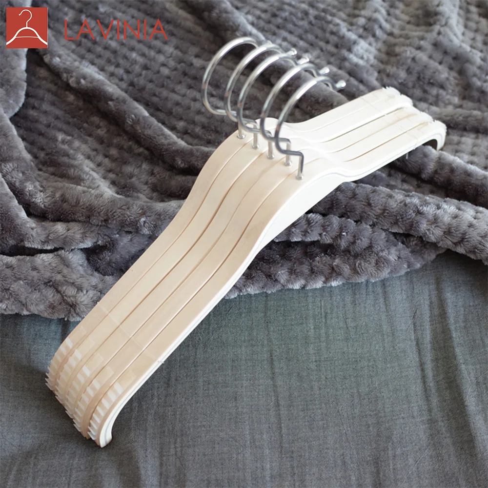 

factories new white wooden coat hanger and support custom logo, Any color