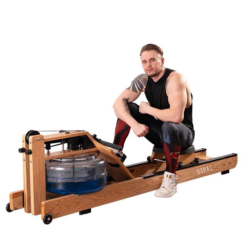 gym fitness wooden body exercise water rower boate
