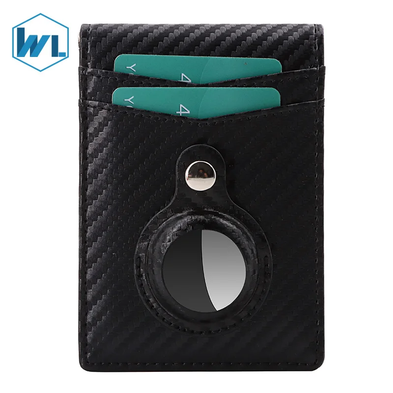 

Custom Air tag Wallet Rfid Blocking leather Slim Wallet Tracking Color Option Business Card Credit Card Holder Airtag Wallet