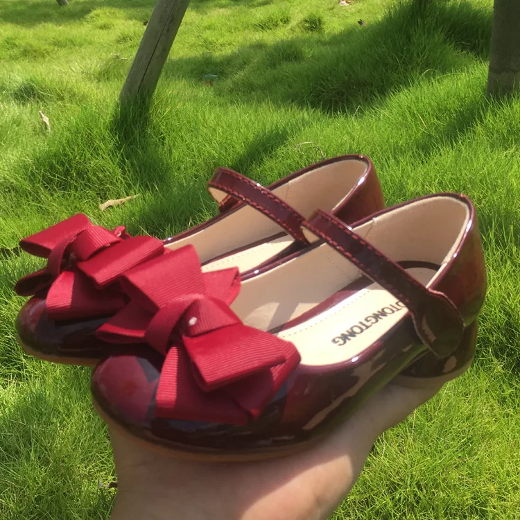 

Wholesale Fashion Casual Leather Kids Girls Children Dress Shoes, Pink/black/white