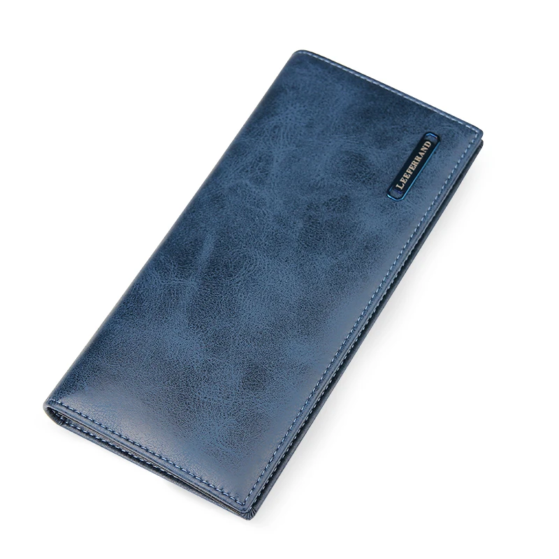 

Restoring ancient ways leather multi-card men blue leather long credit bank card wallet oem men wallet