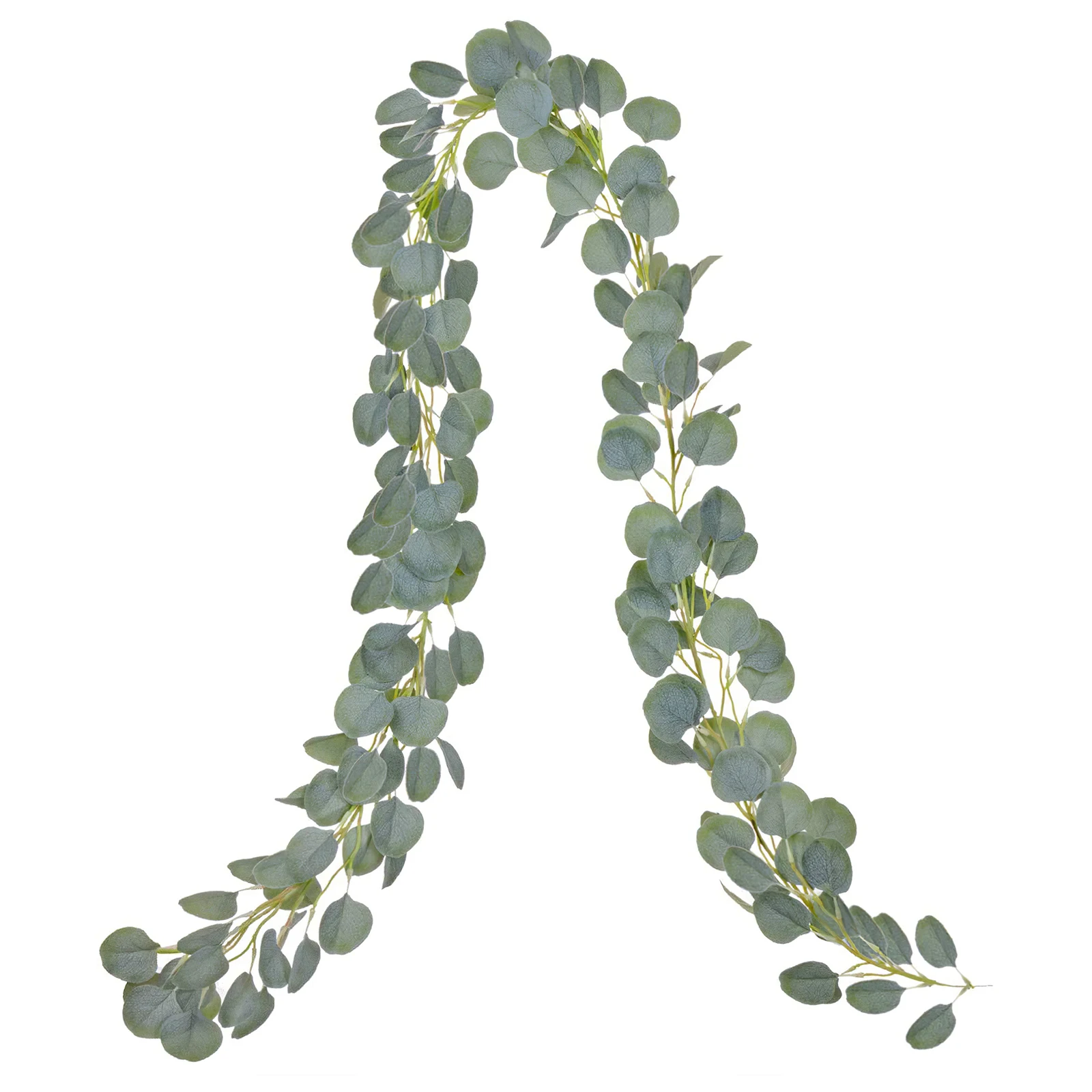 

Artificial Garland Faux Leaves Vines Wreath Hanging Vines Plant Decorations For Room Table Yard Wedding, Green
