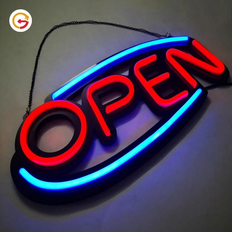 JAGUARSIGN Hot Sale Easy Use Led Neon Open Sign Waterproof for Store Shop Open Led Sign Board Manufacturer