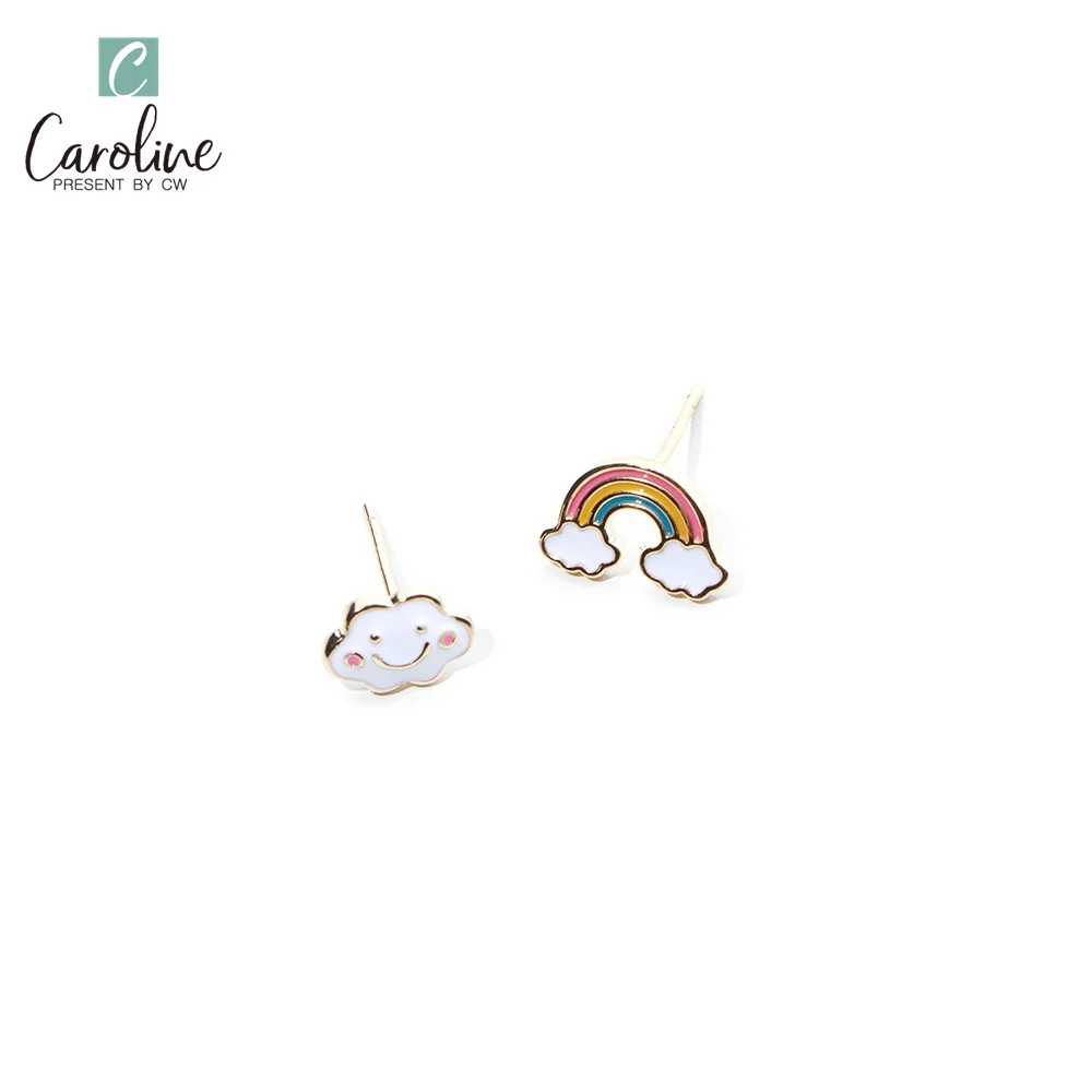 

Popular Gold Rainbow Star Cloud Earrings