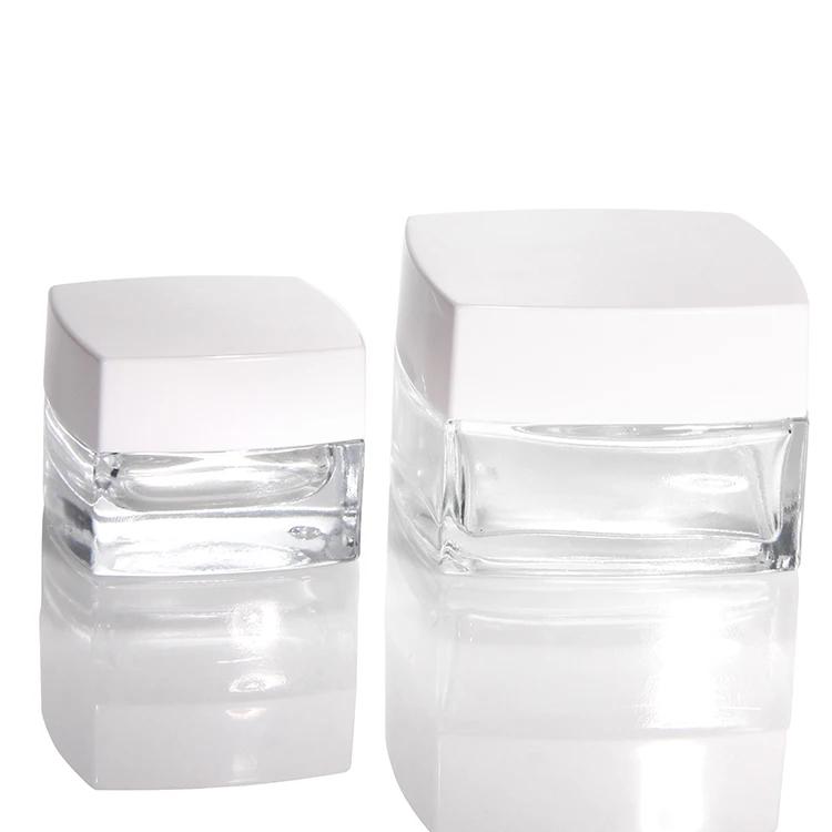 

Popular Mini Pink Matte Glass Cream Jar Cosmetic Cream Jar With Lid