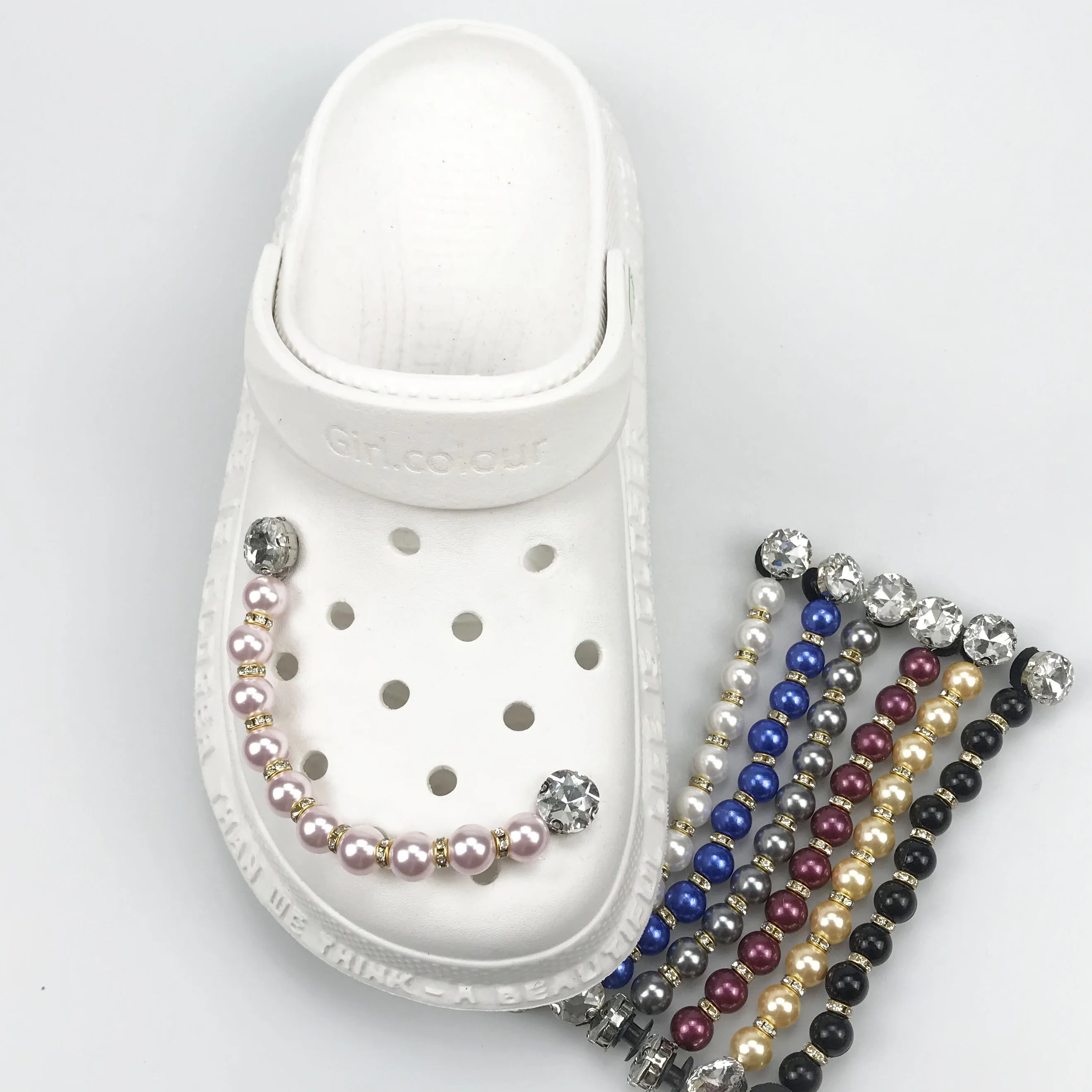 

Luxury Pearl Charm jibitz crystal charms for croc shoes diamonds croc shoe