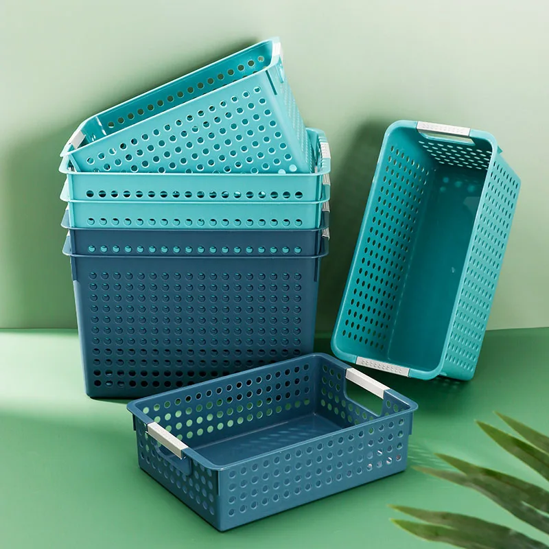 

New Arrival Plastic Rectangular Clothing Cosmetic Organizer Collapsible Basket Folding Storage Basket