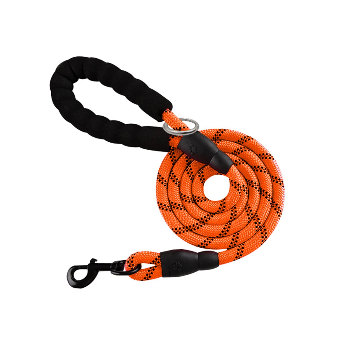 

Reflective Nylon Braided Dog Leash Traction Rope with Comfortable Padded Handle, Blue, black, red, purple, orange, green, pink