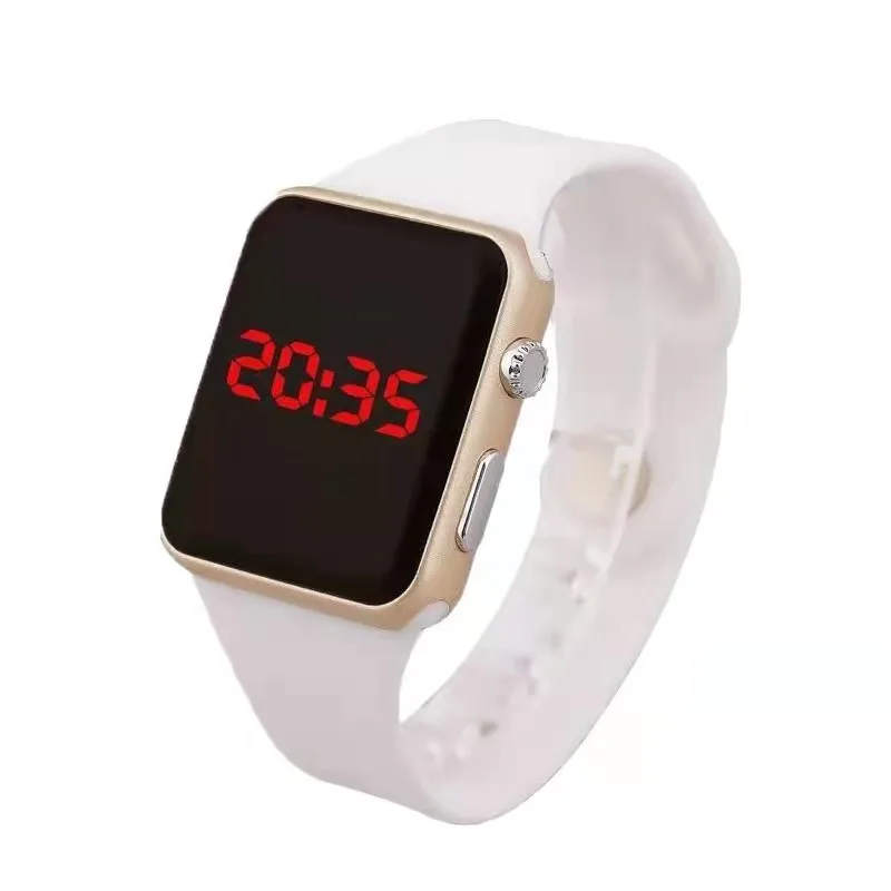 

LED Square Touch Screen Silicone Watch Digital Wrist Watch Women Fashion Pantone Men Custom