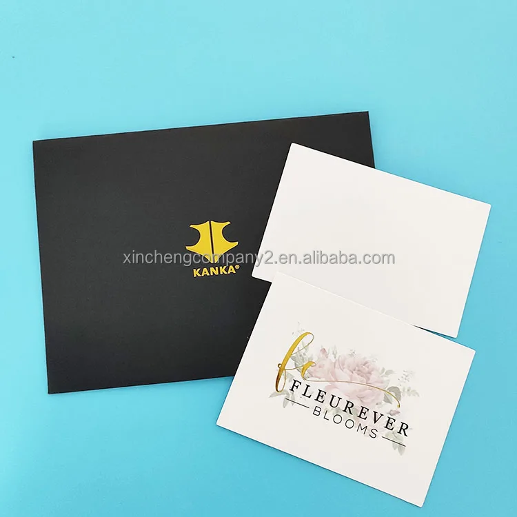 

customized wholesale fancy gold foil stamping paper customized logo thank you card