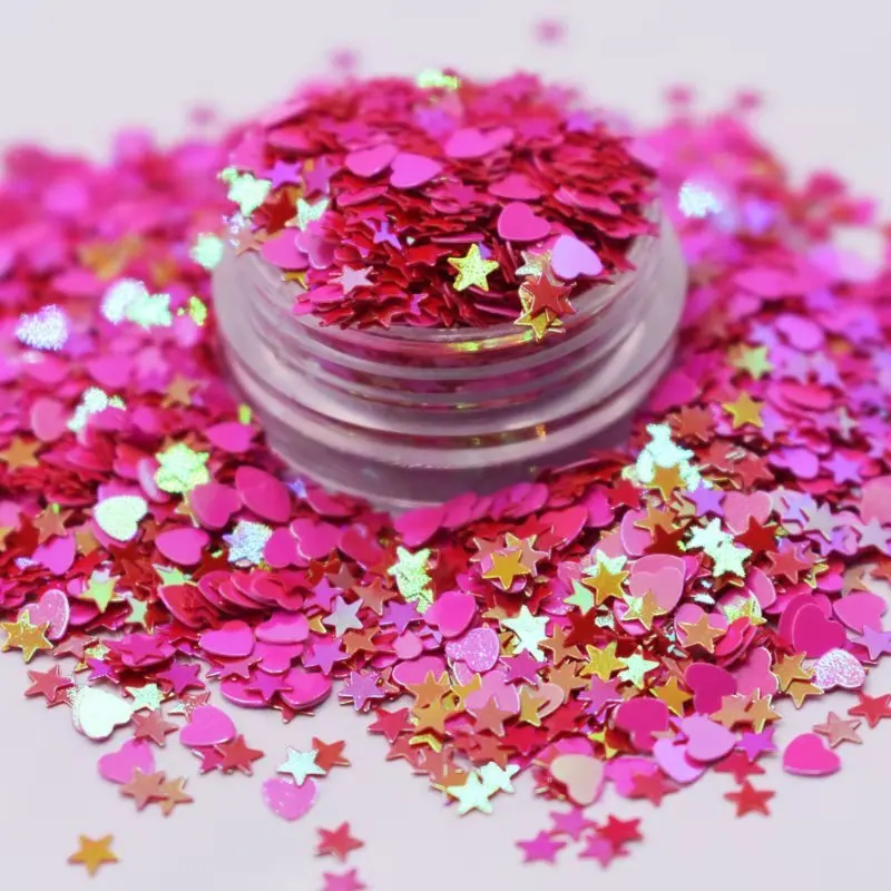 

New hot heart shaped cosmetic eye chunky heart shaped glitter for valentines, Colorful