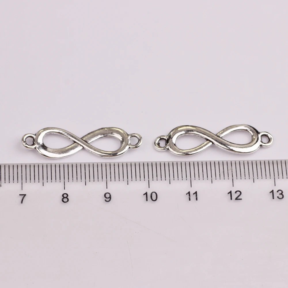 Custom Silver Zinc Alloy Infinity Handcuffs Jewellery Connectors