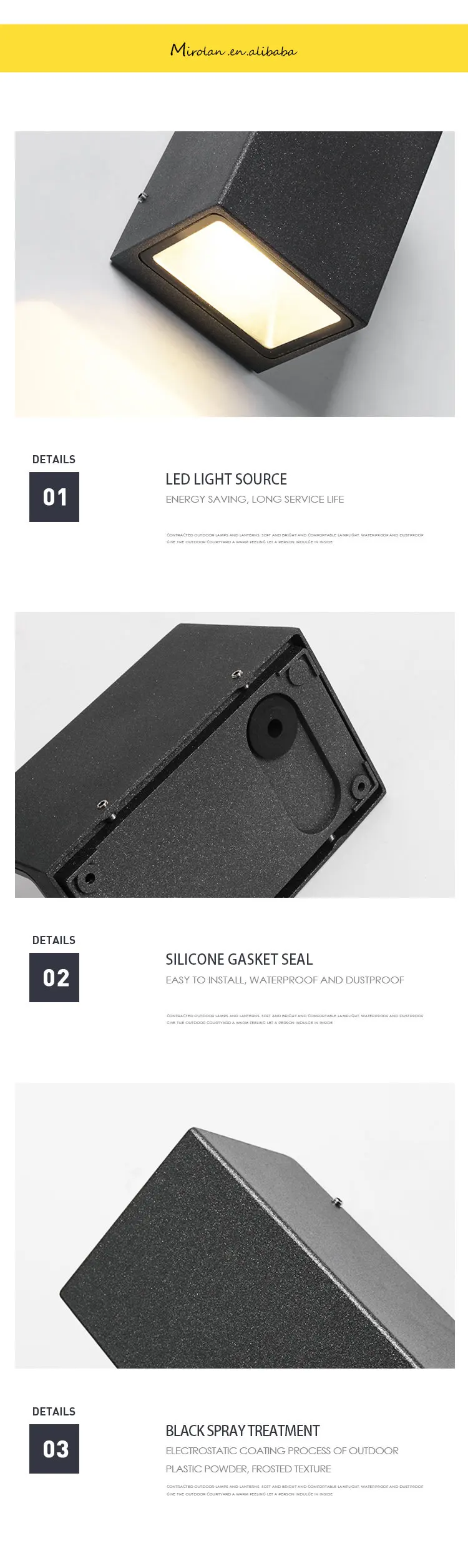 Art Fashion Aluminum Led Wall Lamp 6W Lamp outdoor Decorative Lightings