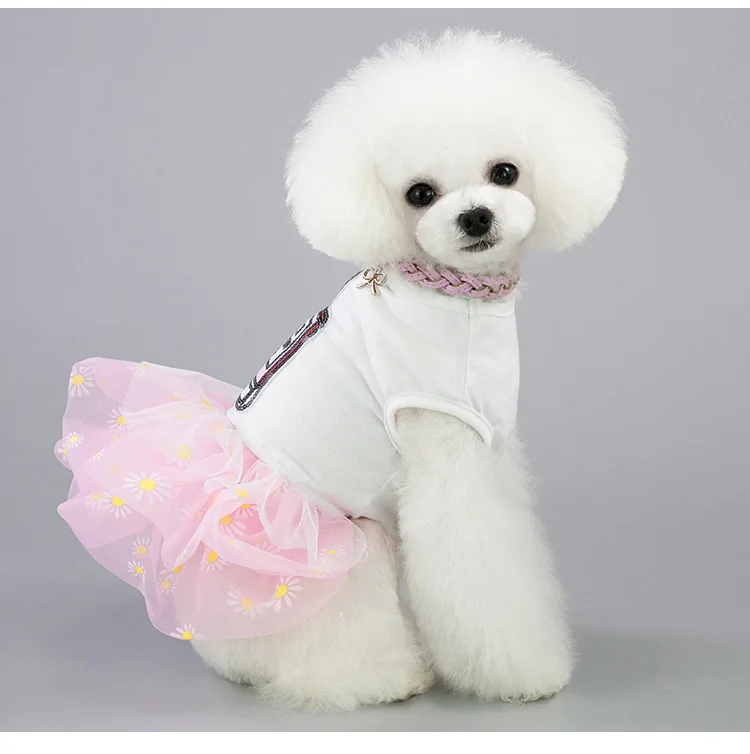 

High-selling pet mesh tutu skirt princess cosplay dress for dog pet wedding dress girl dog cloth