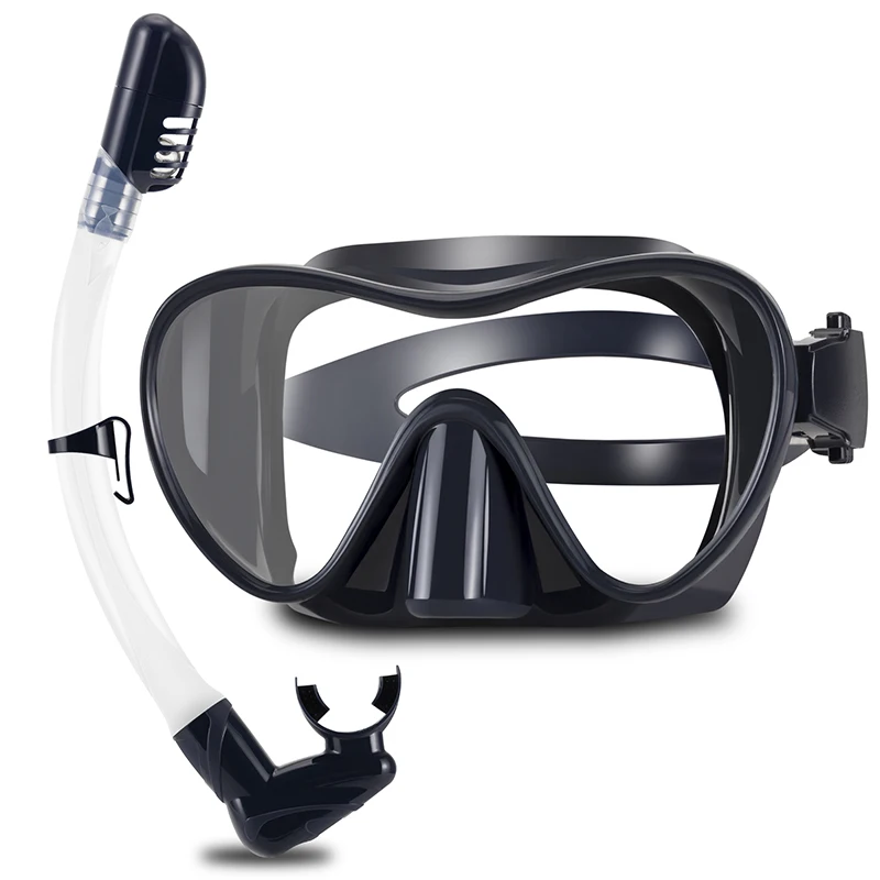 

Snorkeling Diving Mask Snorkel Anti-fog Swimming Wide Vision Tempered Glasses Breath Tube, 16 colors available