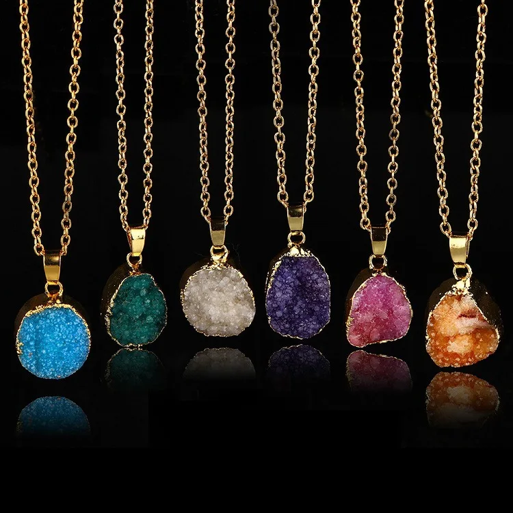 

Accessories women necklace fashion jewelry natural stone charm crystal stone necklace, Picture shows