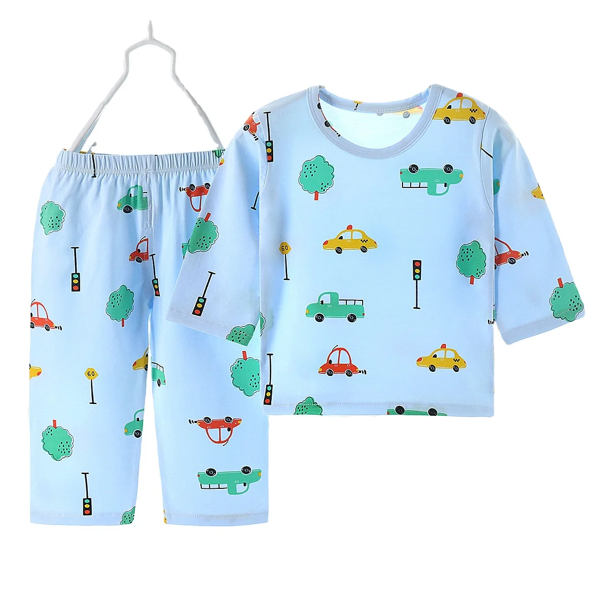 

Kids Dinosaur Pajamas For Boys Girls Summer Children's Pajamas Sets Child Short Pyjamas Boys Cotton Pijamas Home Wear, Picture shows