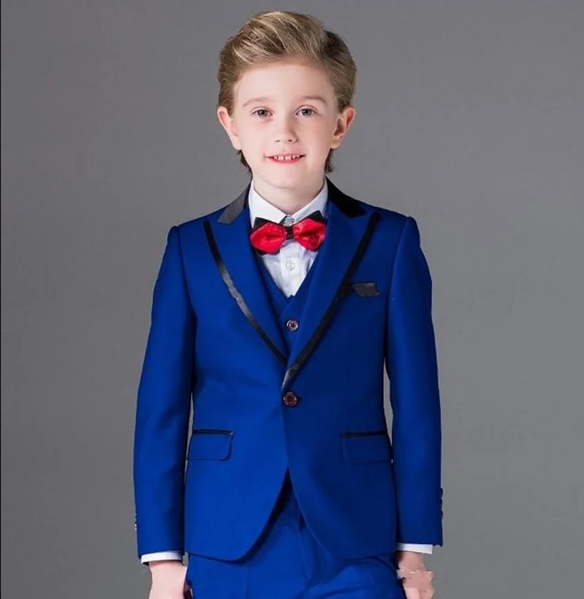 

Royal Blue Boys Formal OccasionTuxedos One Button Kids Wedding Tuxedos Child Suits, Custom made