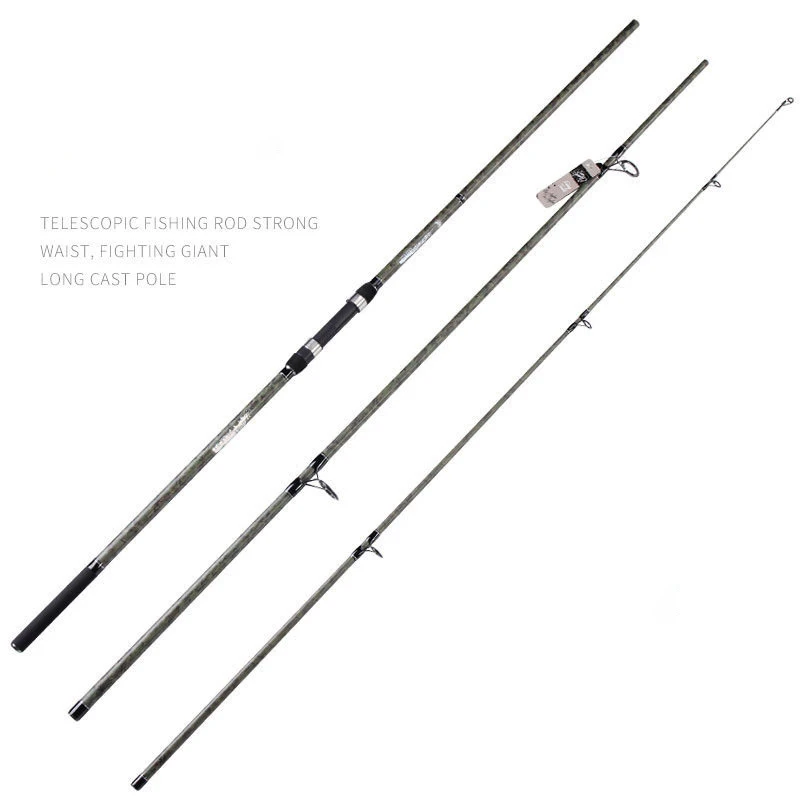 

3 Section 3.6m 3.9m Hard Heavy 100% Carbon Fiber Surfcasting Fishing Surf Rod