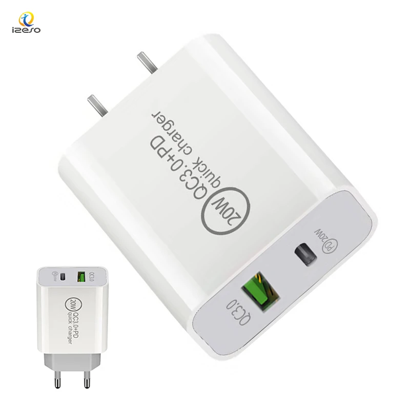 

OEM Factory QC3.0 PD Charger 20W Type C Port Wall Charger for iPhone 12 Pro Max, White